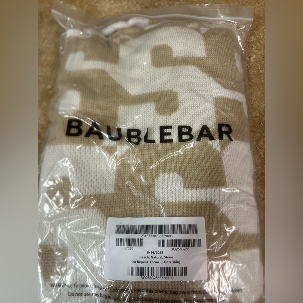 NEW BAUBLEBAR CUSTOMIZED BLANKET LETTER S